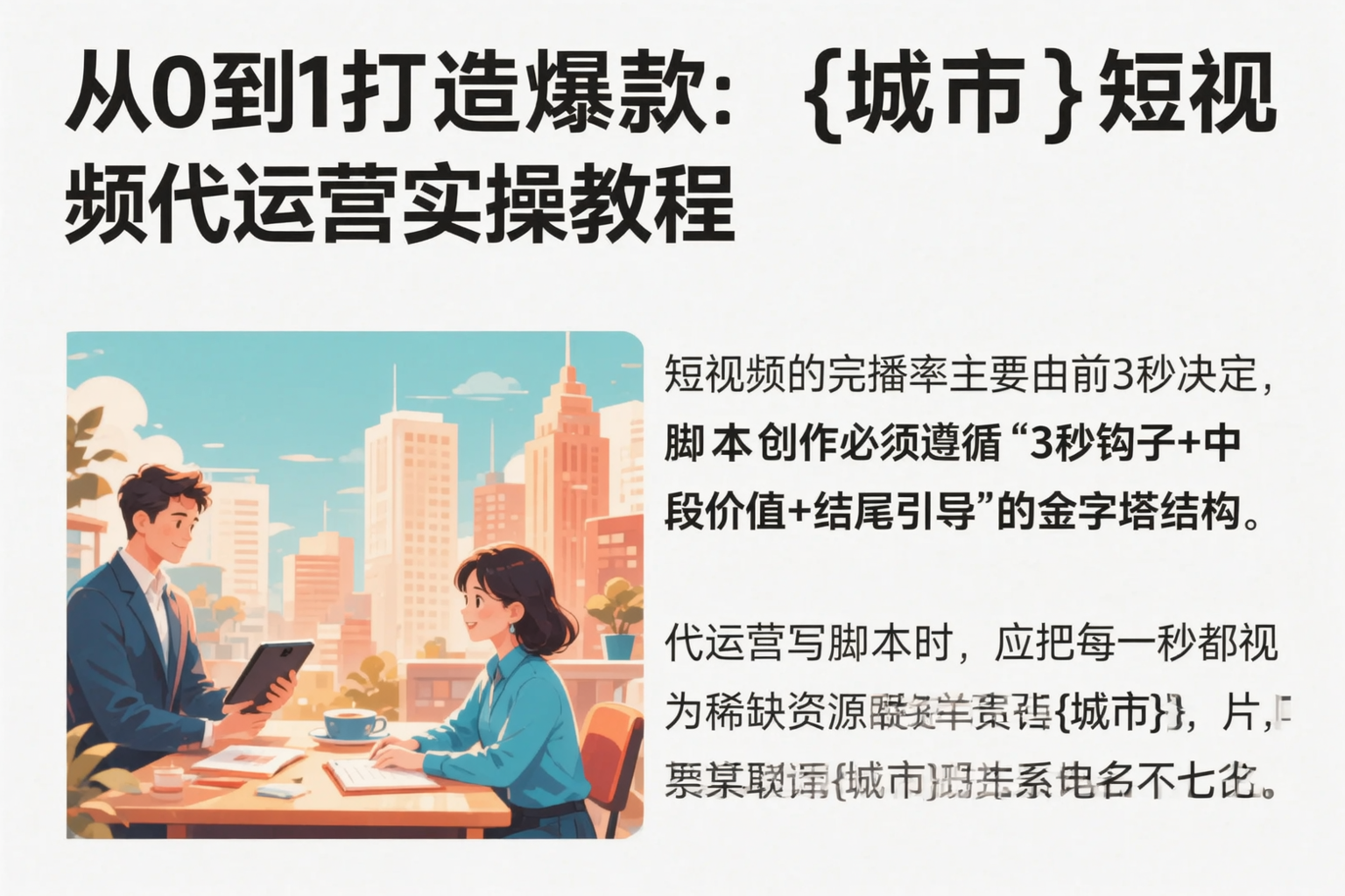 从0到1打造爆款：三亚短视频代运营实操教程