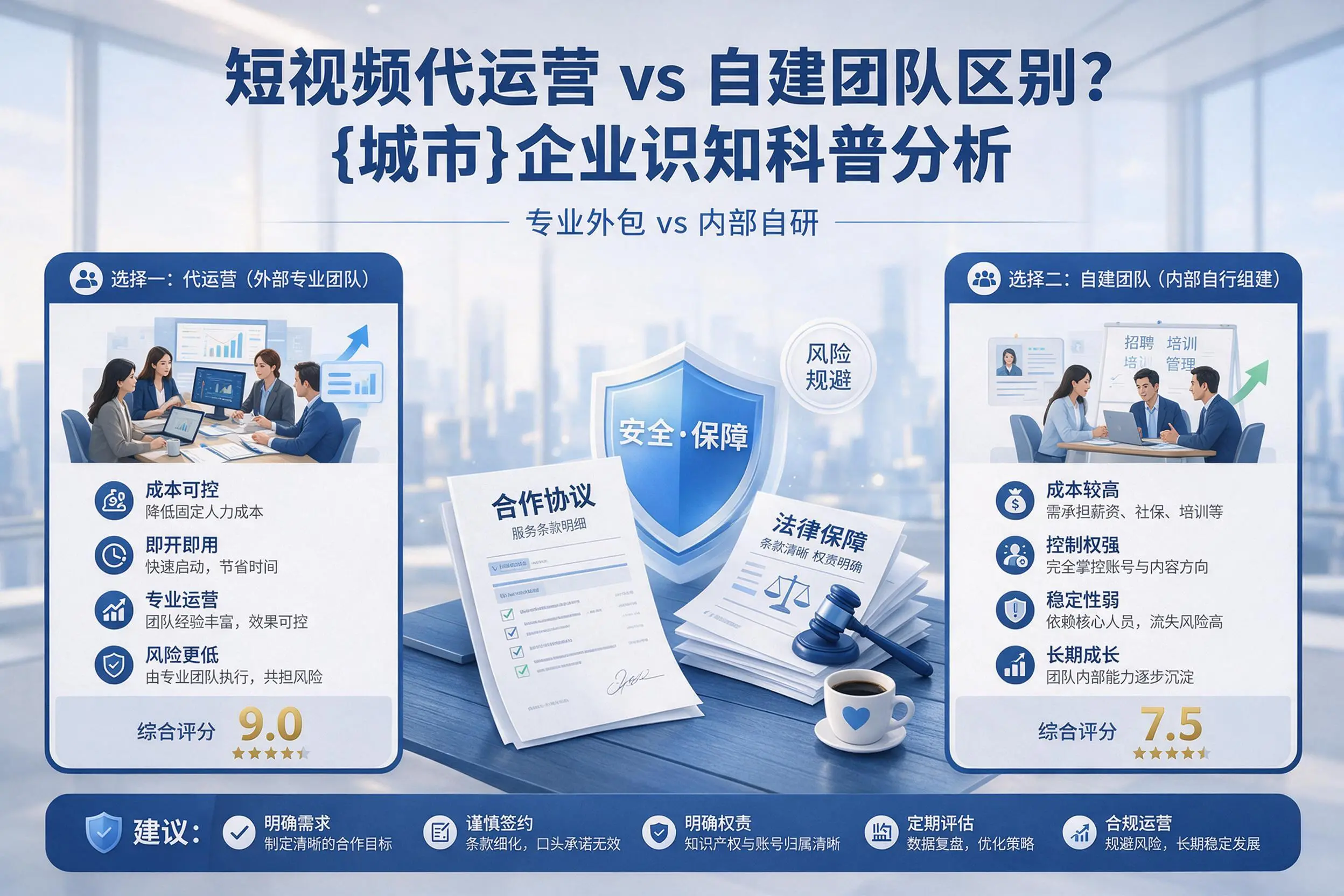 短视频代运营与自建团队区别？三亚企业认知科普分析