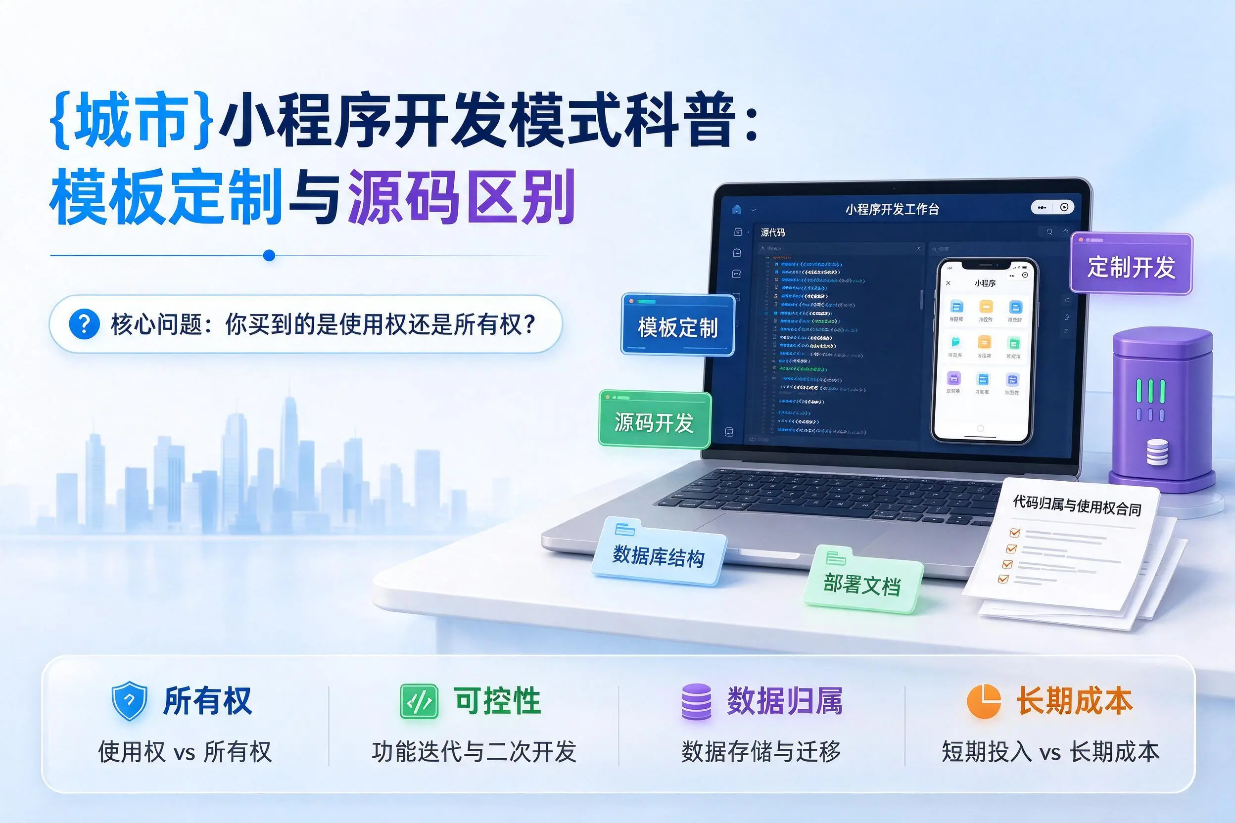 三亚小程序开发模式科普:模板定制与源码区别