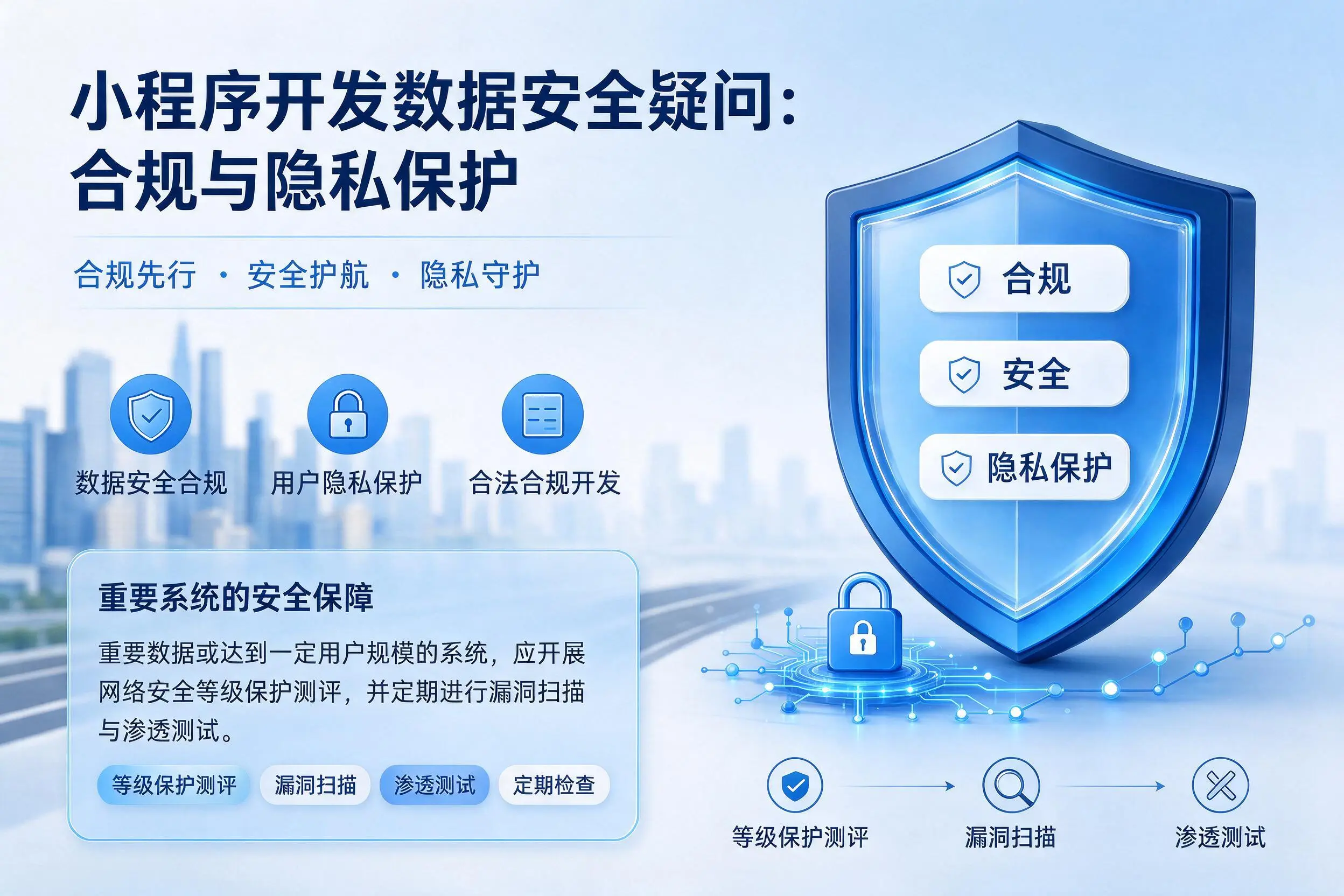 三亚小程序开发数据安全疑问:合规与隐私保护