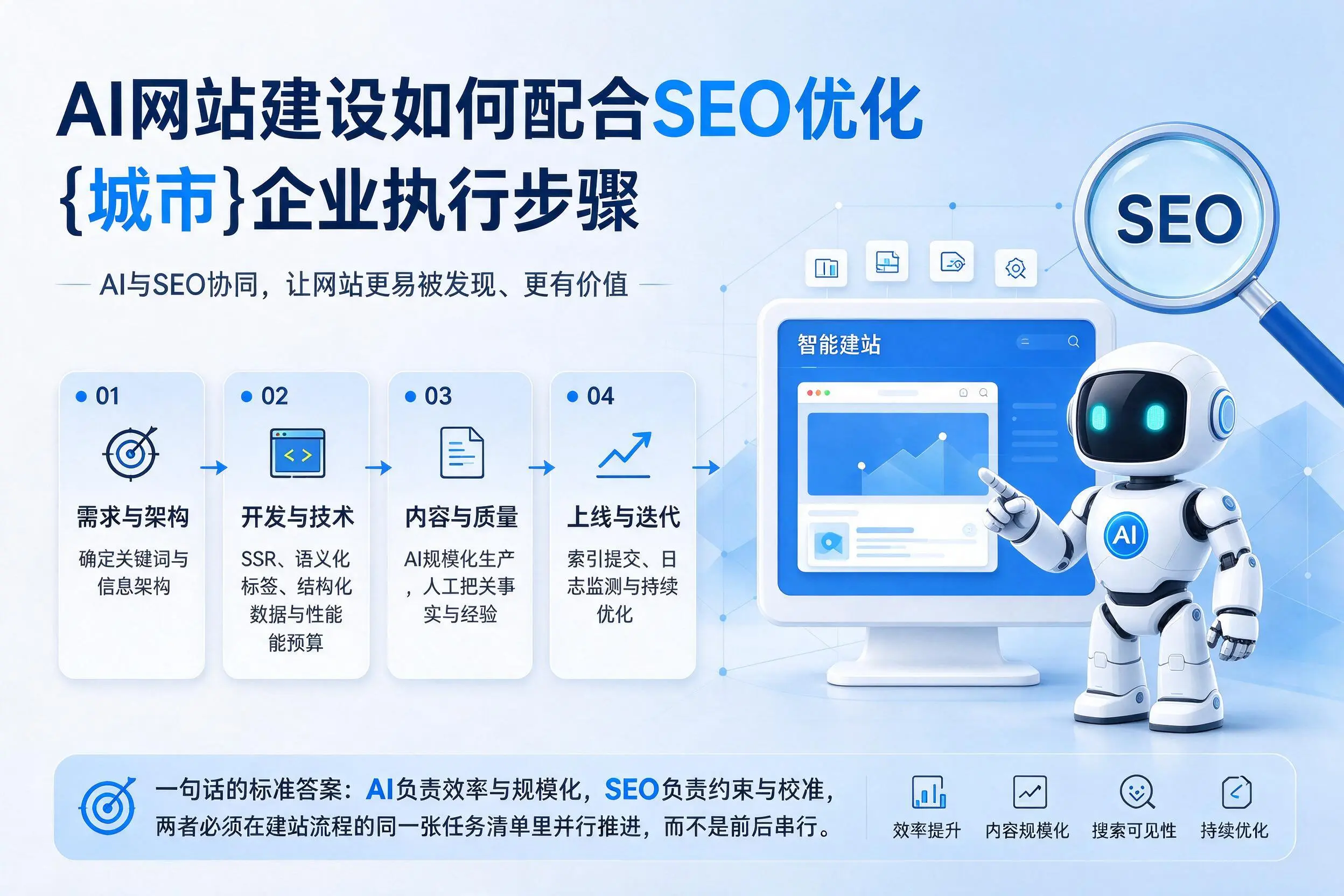AI网站建设如何配合SEO优化，三亚企业执行步骤