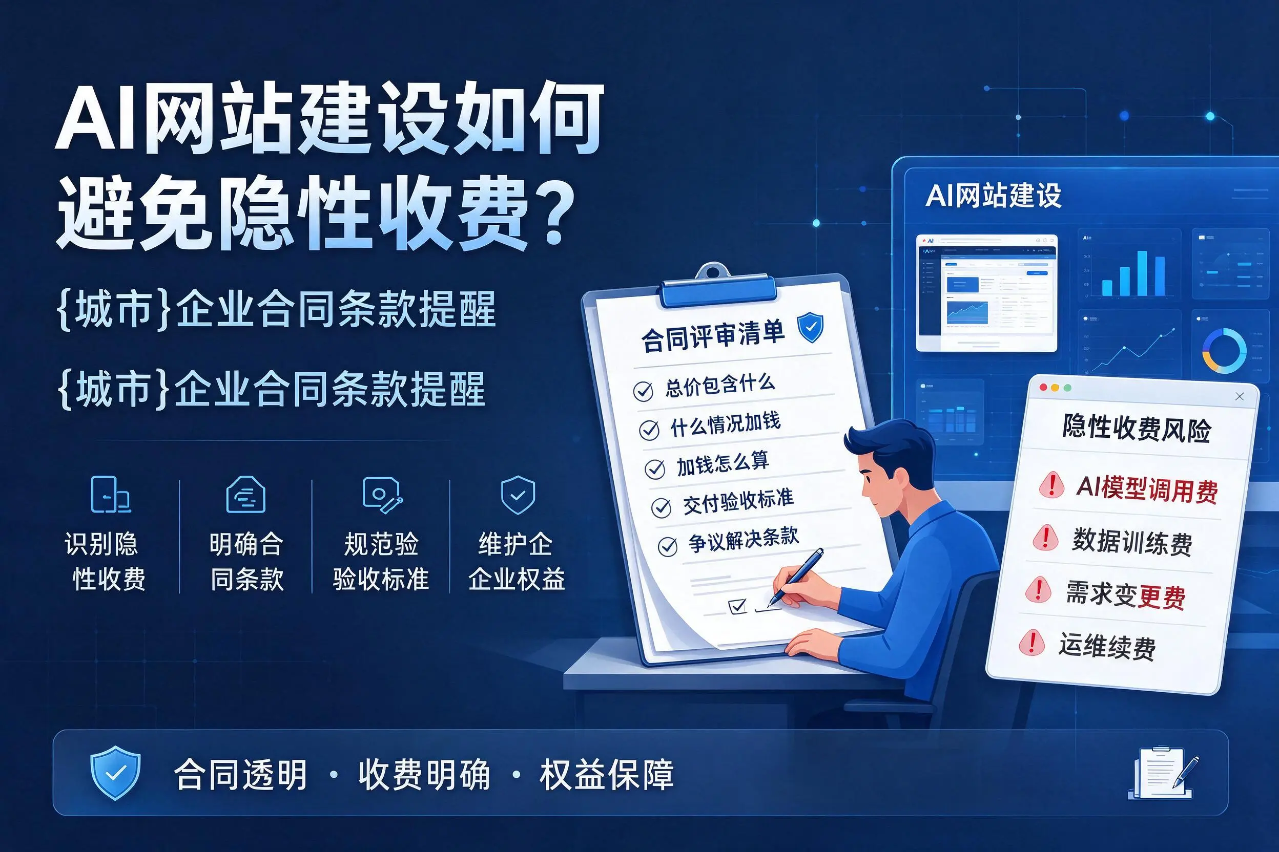 AI网站建设如何避免隐性收费?三亚企业合同条款提醒